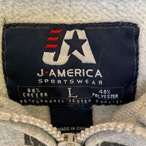 Iowa Hawkeyes Sweatshirt Vintage football Gray zipup Hoodie tailgate Mens large - Picture 8 of 8